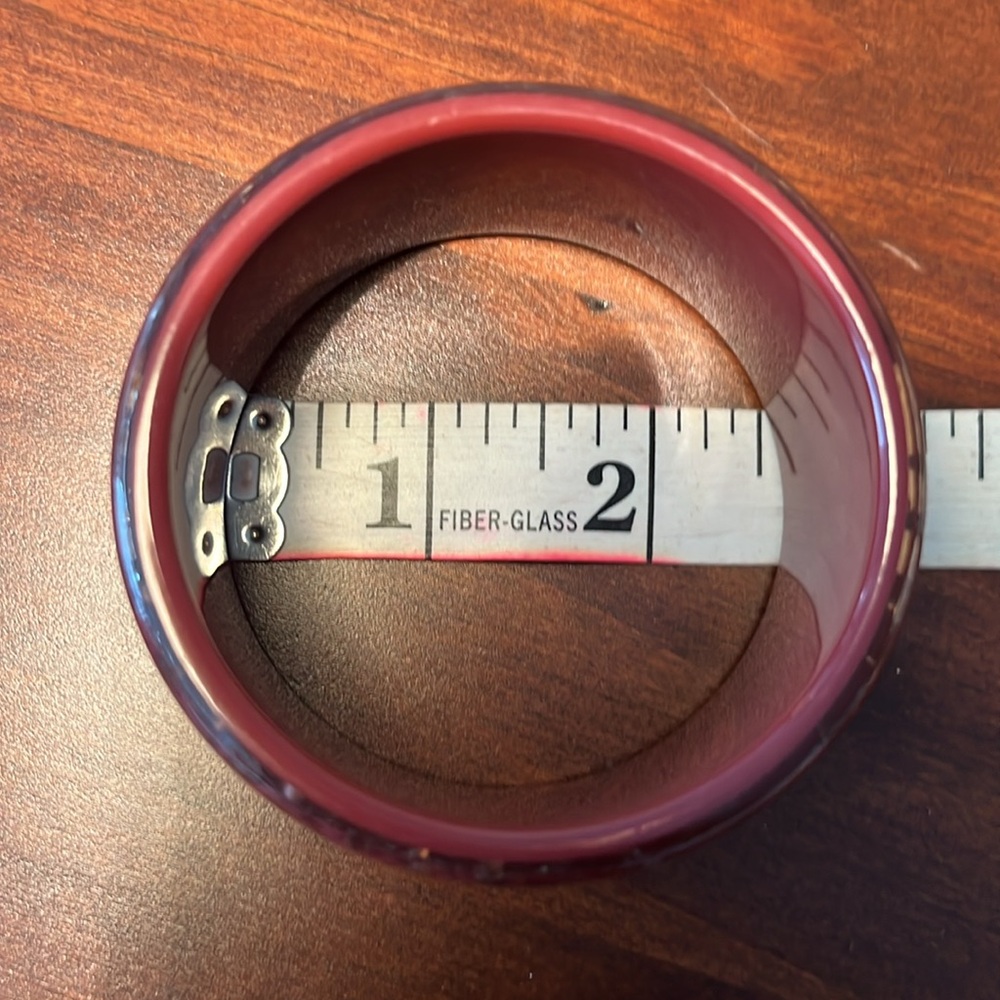 Coach signature lucite bangle cranberry/gold - Picture 4 of 6
